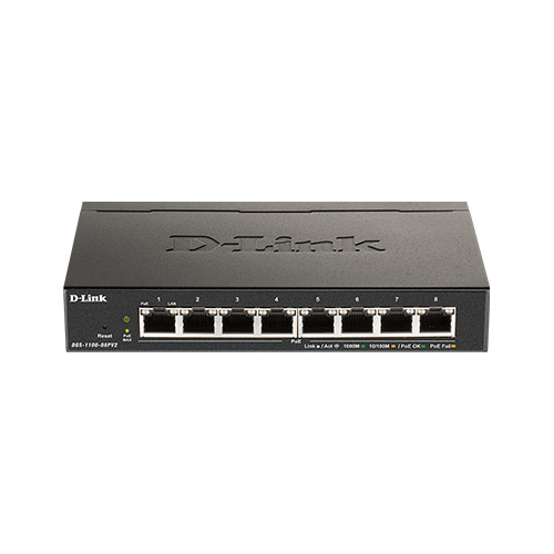 D-Link DGS-1100-08P 8-Port Gigabit PoE Smart Managed Switch